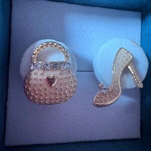 Purse and shoe earrings
